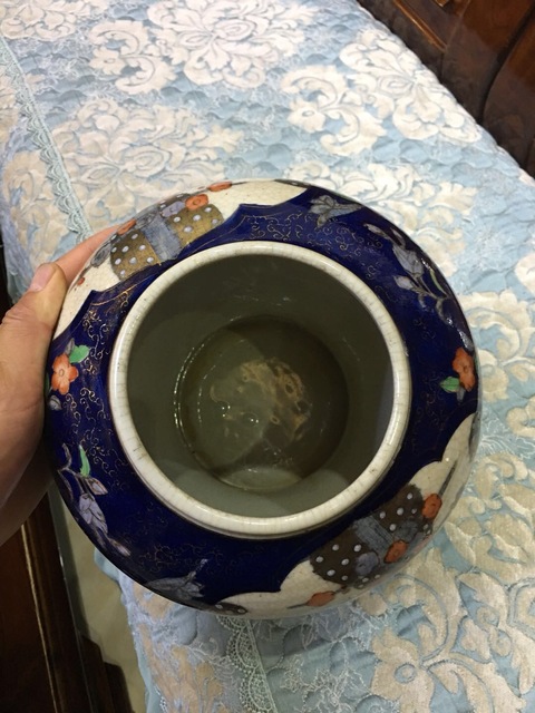 古玩陶瓷晚清哥釉花鳥描金描銀將軍罐拍賣，當(dāng)前價(jià)格55555元