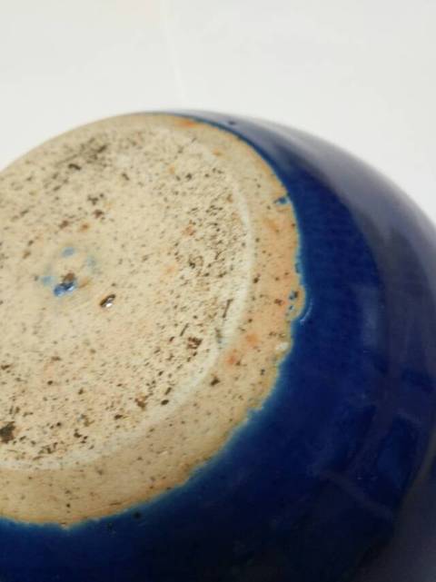 古玩陶瓷清中期藍釉洗拍賣,當前價格2999元