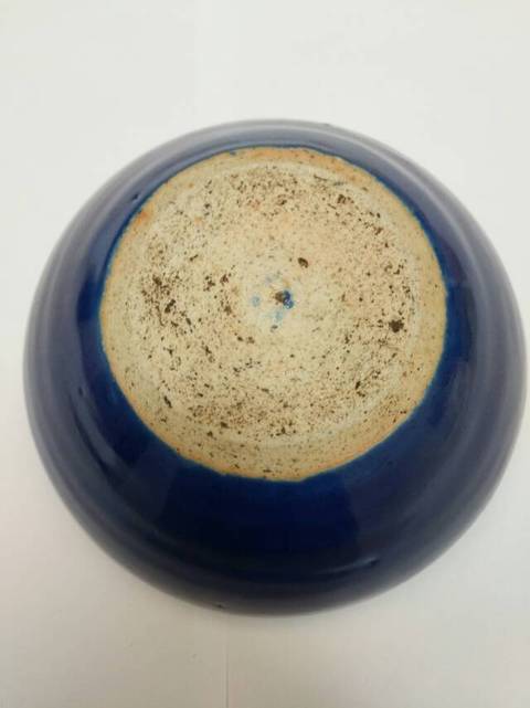 古玩陶瓷清中期藍釉洗拍賣,當前價格2999元