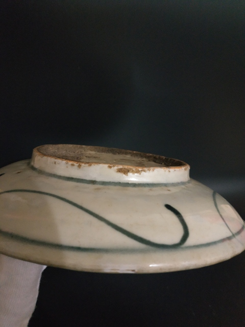 古玩陶瓷明代晚期瓷盤拍賣，當前價格1699元