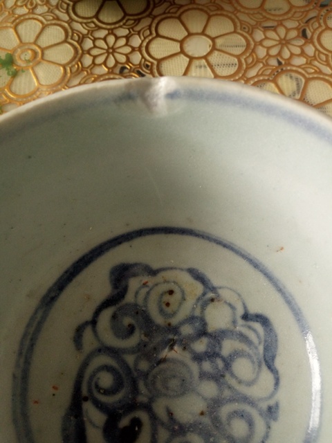 古玩陶瓷青花寶相花紋碗拍賣,當前價格1399元