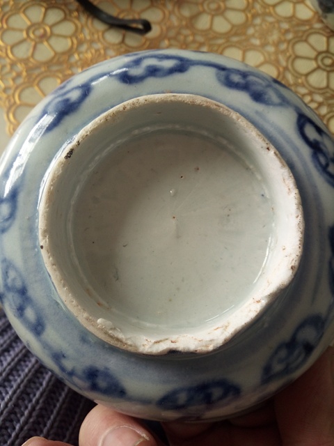 古玩陶瓷青花纏枝牡丹紋侈口碗,拍賣,當前價格799元