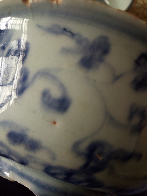 古玩陶瓷青花纏枝牡丹紋侈口碗,拍賣,當前價格799元