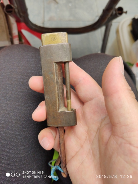 古玩銅器銅鎖拍賣，當前價格466元