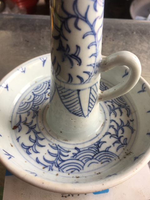 古玩陶瓷燭臺拍賣，當前價格999元