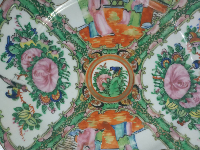 古玩陶瓷廣彩盤拍賣，當前價格1288元