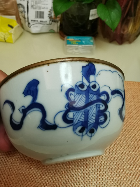 古玩陶瓷內府款鳳紋青花小碗拍賣，當前價格2680元