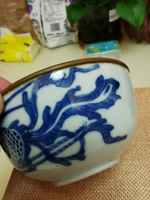 古玩陶瓷內府款鳳紋青花小碗拍賣，當前價格2680元
