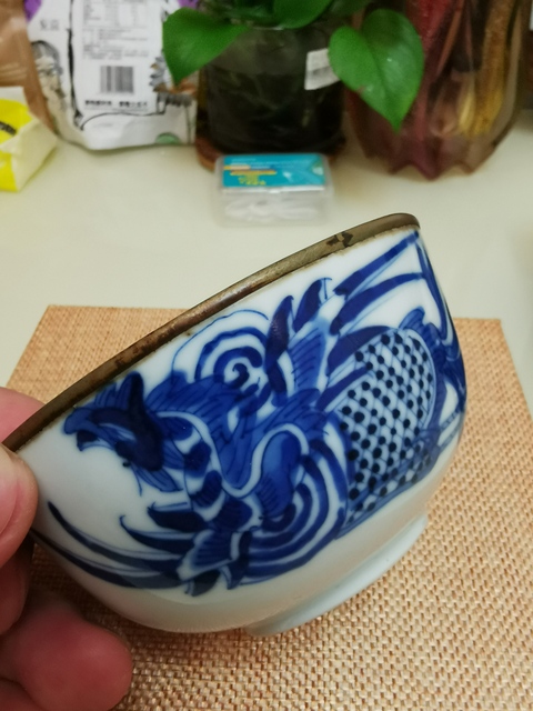 古玩陶瓷內府款鳳紋青花小碗拍賣，當前價格2680元