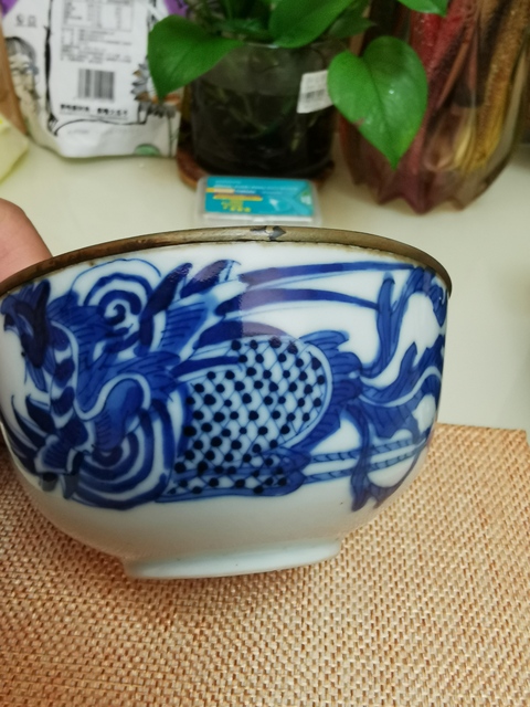 古玩陶瓷內府款鳳紋青花小碗拍賣，當前價格2680元