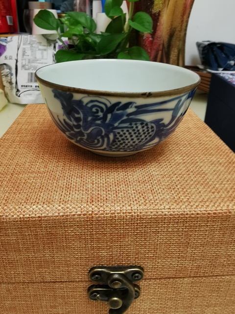 古玩陶瓷內府款鳳紋青花小碗拍賣，當前價格2680元