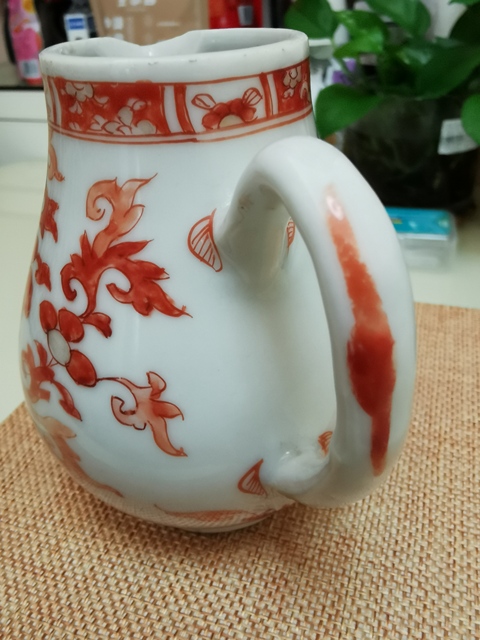 古玩陶瓷礬紅奶壺拍賣，當(dāng)前價格1980元
