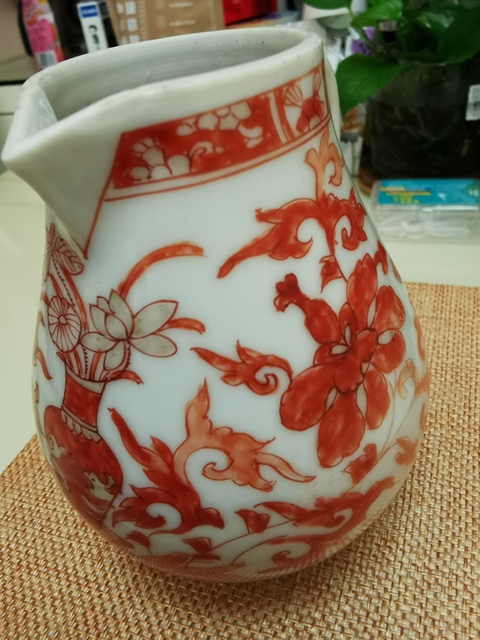 古玩陶瓷礬紅奶壺拍賣，當(dāng)前價格1980元