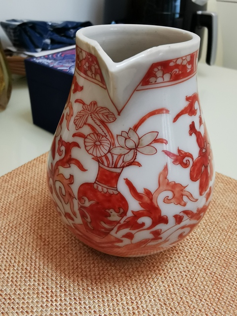 古玩陶瓷礬紅奶壺拍賣，當(dāng)前價格1980元