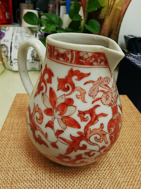 古玩陶瓷礬紅奶壺拍賣，當(dāng)前價格1980元