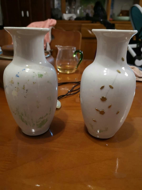 古玩陶瓷小瓶一對拍賣，當前價格900元