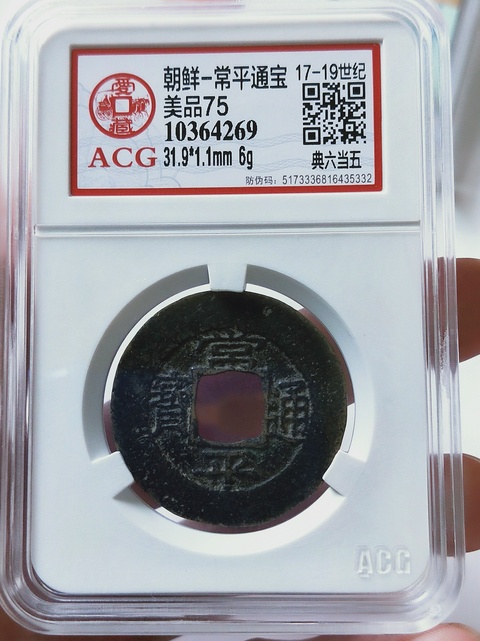 古玩錢幣常平通寶背典六當五拍賣，當前價格168元