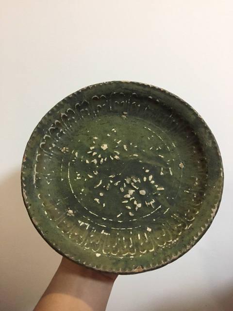 古玩陶瓷金元印花花卉紋盤拍賣,當前價格2000元