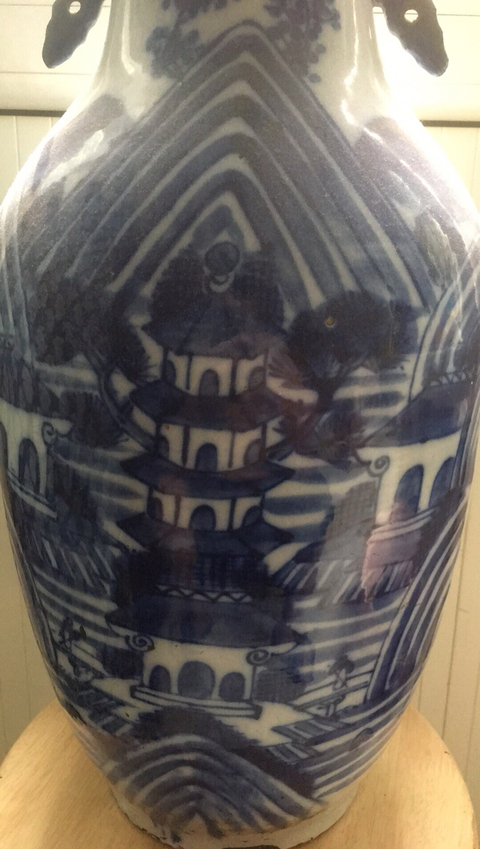 古玩陶瓷青花大瓶拍賣，當前價格2000元