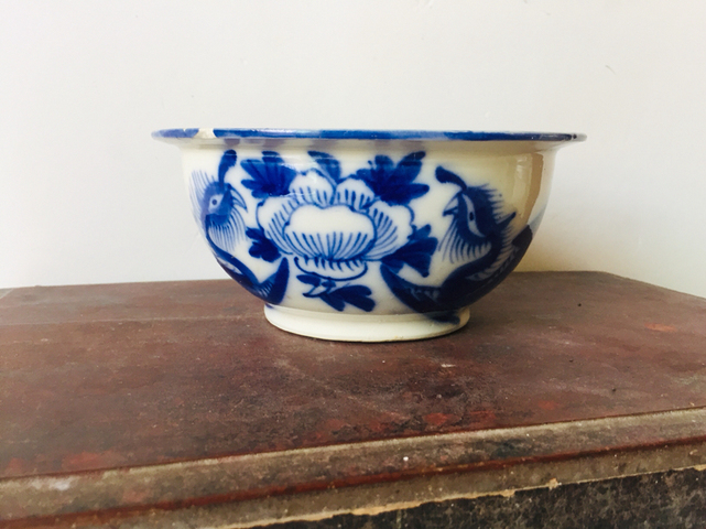 古玩陶瓷(精美)雙鳳牡丹花青花爐拍賣,當前價格0元