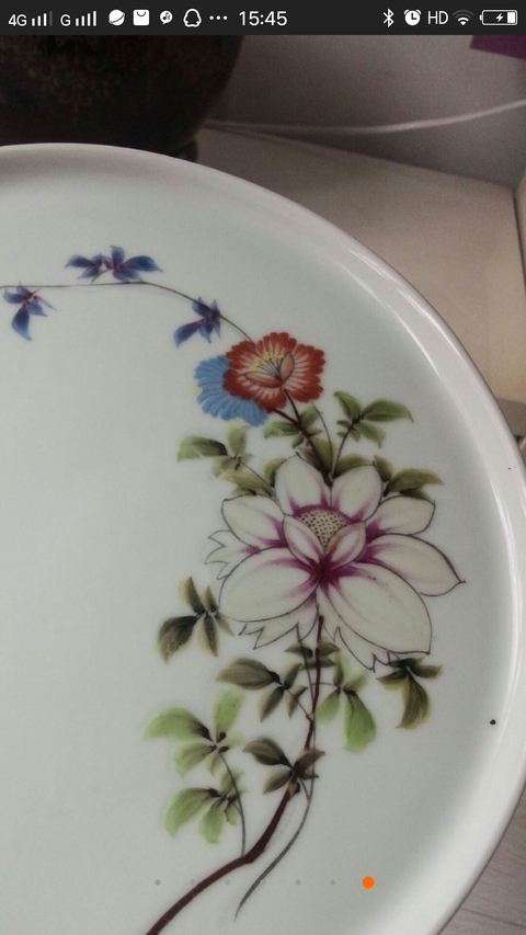 古玩陶瓷粉彩盤拍賣,當前價格300元