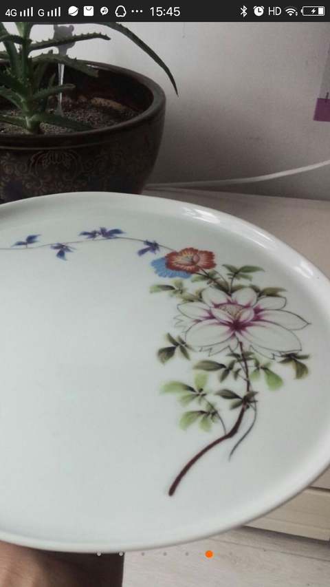 古玩陶瓷粉彩盤拍賣,當前價格300元