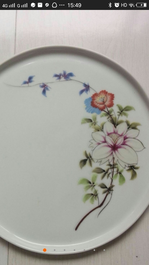古玩陶瓷粉彩盤拍賣,當前價格300元