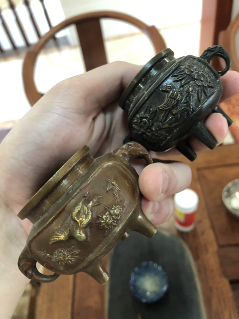 古玩陶瓷民國銅爐一對拍賣，當前價格0元