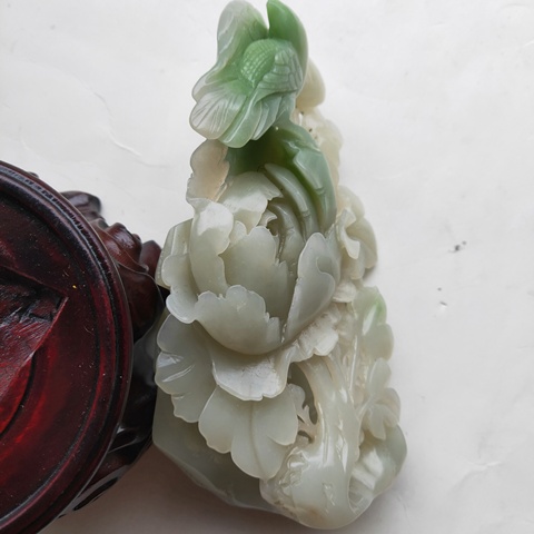 古玩玉器翡翠和田玉花鳥擺件拍賣,當前價格2380元
