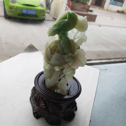 古玩玉器翡翠和田玉花鳥擺件拍賣,當前價格2380元