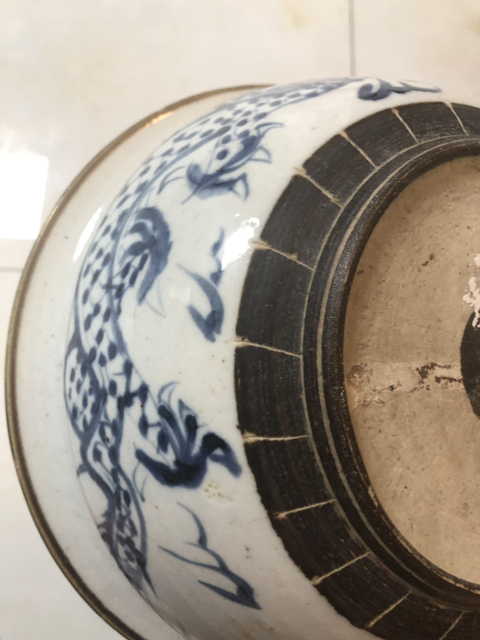 古玩陶瓷哥釉青花龍紋爐拍賣,當前價格2800元