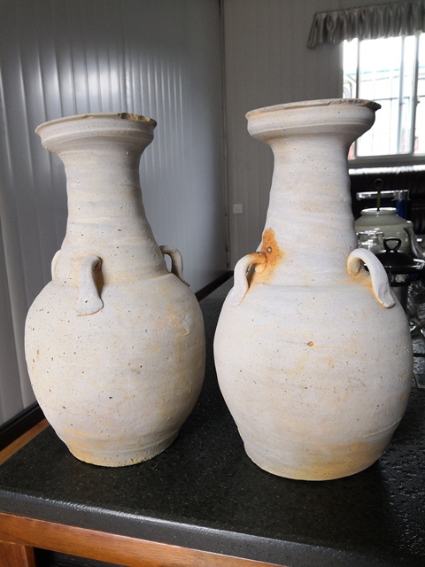 古玩陶瓷四系瓶一對拍賣,當前價格600元