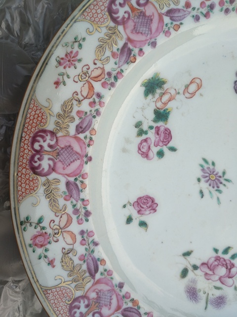 古玩陶瓷廣彩盤拍賣，當前價格1600元