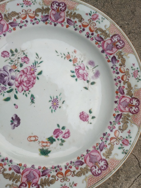 古玩陶瓷廣彩盤拍賣，當前價格1600元