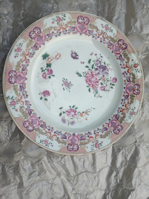 古玩陶瓷廣彩盤拍賣，當前價格1600元