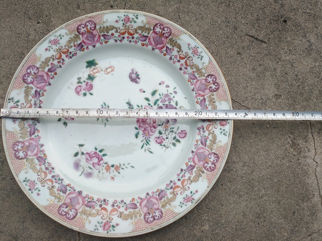 古玩陶瓷廣彩盤拍賣，當前價格1600元