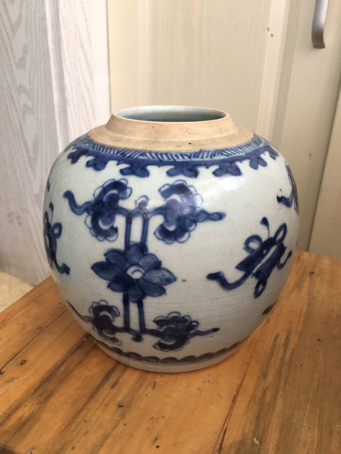 古玩陶瓷青花花卉罐拍賣,當前價格3200元