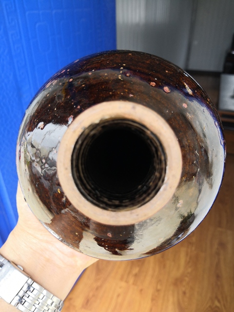 古玩陶瓷褐釉瓶拍賣，當前價格200元