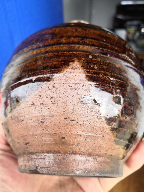 古玩陶瓷褐釉瓶拍賣，當前價格200元