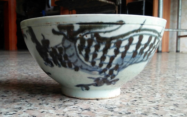 古玩陶瓷龍碗大海碗拍賣，當前價格1600元