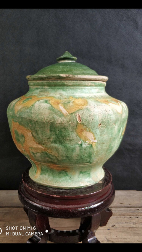 古玩陶瓷明. 三彩罐（稀少藏品）拍賣，當前價格2000元