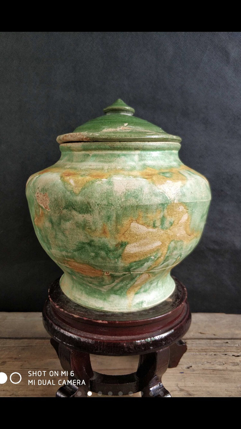 古玩陶瓷明. 三彩罐（稀少藏品）拍賣，當前價格2000元