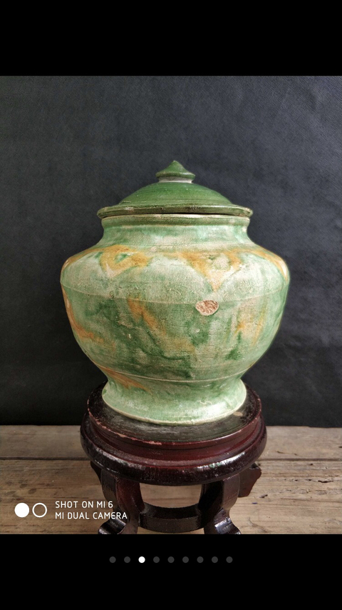 古玩陶瓷明. 三彩罐（稀少藏品）拍賣，當前價格2000元