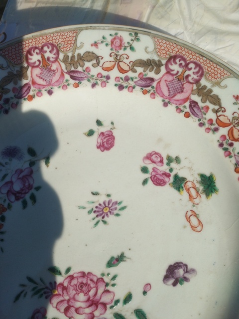 古玩陶瓷廣彩盤拍賣，當前價格1600元