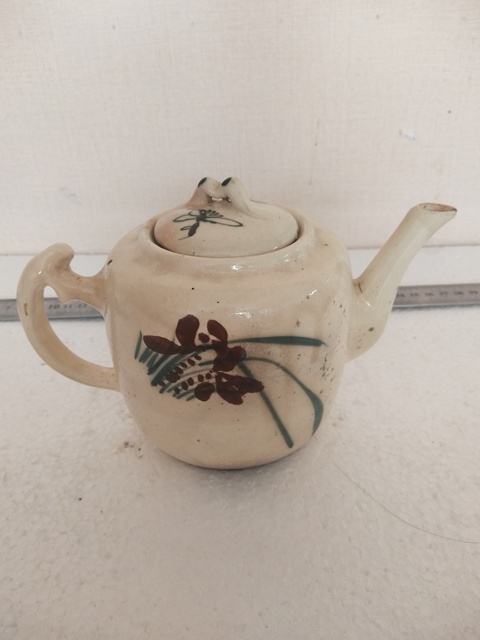 古玩陶瓷花果紋執壺拍賣，當前價格850元