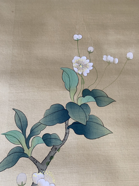 古玩字畫創匯時期高淦仁繪絹本工筆花鳥 枝頭佳音拍賣，當前價格498元