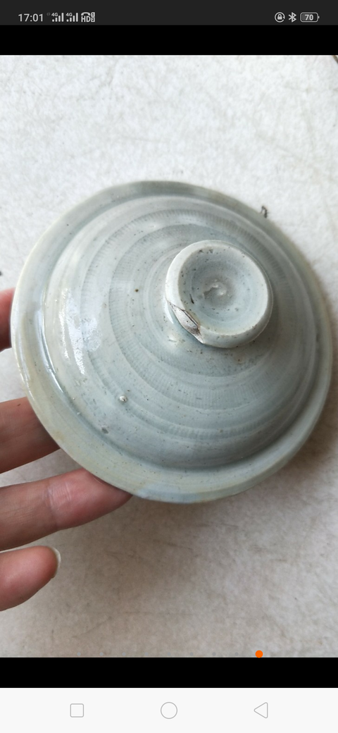 古玩陶瓷明代萬歷時(shí)期影青蓋罐拍賣，當(dāng)前價(jià)格1300元