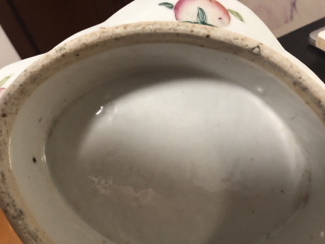 古玩陶瓷晚清粉彩人物紋供盤拍賣，當前價格1800元