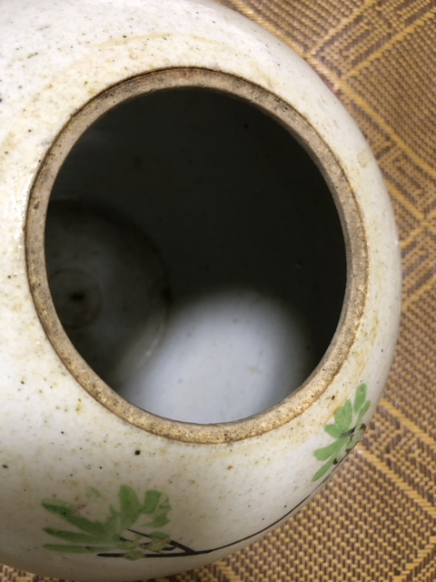 古玩陶瓷民國淺絳彩花鳥紋冬瓜罐拍賣，當(dāng)前價格398元