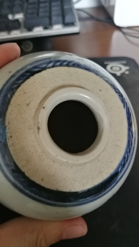 古玩陶瓷青花山水通景拳頭罐拍賣,當前價格800元